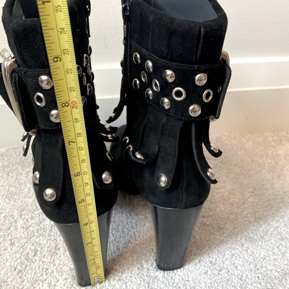 STUART WEITZMAN Women’s Ankle Black Leather Boots - Size: 38.5 - Picture 4 of 16
